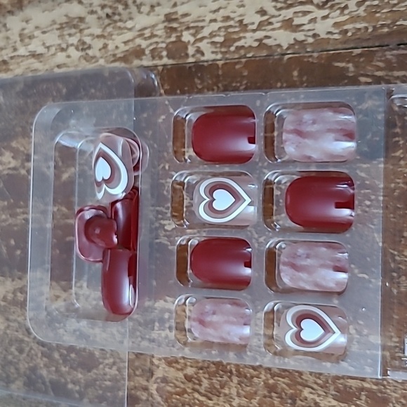 2/$16 Red Hearts Press On Nails - Picture 9 of 10